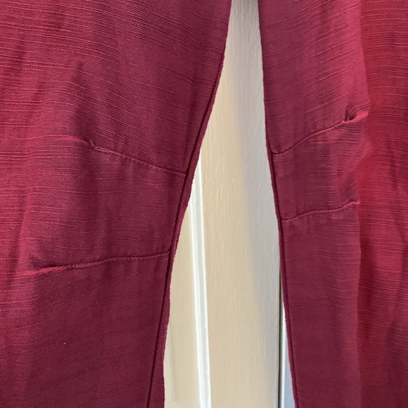 Free People Stay Awhile Carpenter Pants Mulberry Size 4 Purple Maroon Wide Leg - Picture 8 of 15